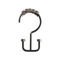 Utopia Alley Utopia Alley HK1RB Deco Flat Double Roller Shower Curtain Hooks; Oil Rubbed Bronze HK1RB